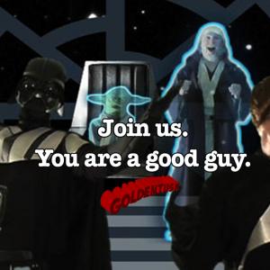 Andy Goldenberg as Darth Vader, Luke Skywalker, Yoda, and Obi-Wan Kenobi in Goldentusk's Star Wars Theme Song http://www.youtube.com/watch?v=vQa31siu9KI&feature=channel