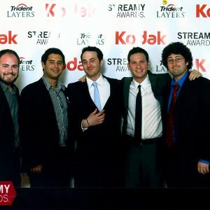 Andy Goldenberg with Tommy O Rourke Brandon Ravet and Daniel Schecter at the 2010 Streamy Awards