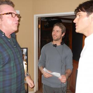 Director Joey Sylvester with Tom Arnold and Tom Archdeacon