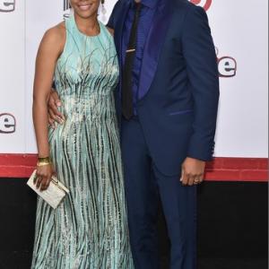 Simone and Dorian Missick at the Annie New York Premiere