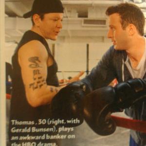 Gerald Bunsen training Eddie Keye Thomas in boxing PEOPLE magazine.