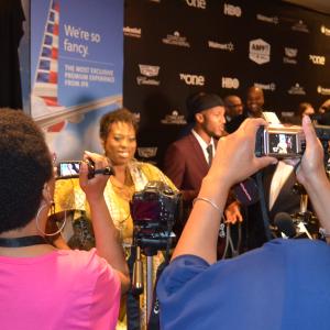 Holding court on The ABFF Red Carpet I give good interview lol
