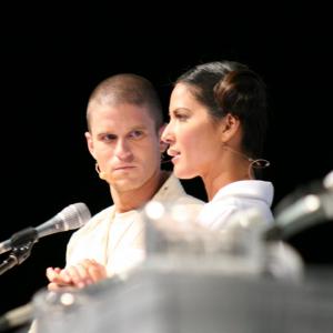 Kevin Pereira and Olivia Munn host a special edition of Attack of the Show during the Star Wars panel