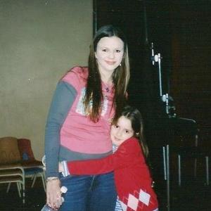 On the set of Joan Of Arcadia with Amber Tamblyn and Laura Marano