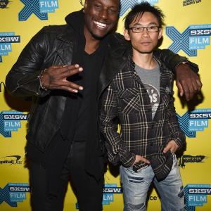 Tyrese Gibson and James Wan at event of Greiti ir isiute 7 (2015)