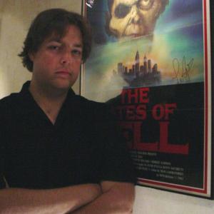 Mike Baronas with his prized GATES OF HELL one-sheet signed by maestro Lucio Fulci
