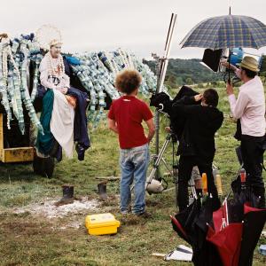 On set. Rubbings from a Live Man, New Zealand 2008