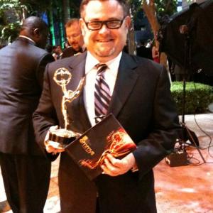 Scott Rockett after winning his Emmy 2011