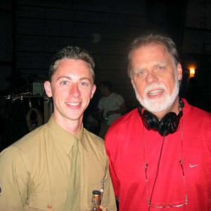Ben Pronsky and director Taylor Hackford on the Ray set