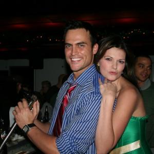 Kate Shindle Cheyenne Jackson at Stockings With Care Celebrity Bartending Night 2009