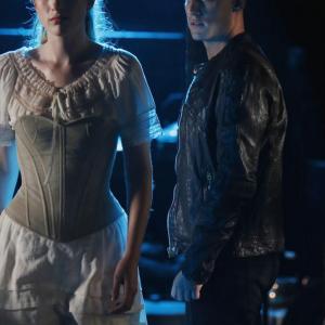 Still of Jeff Weddell The Trio Michael Socha The Rabbit White Rabbit Sophie Lowe and True Love in Once Upon a Time in Wonderland 2013