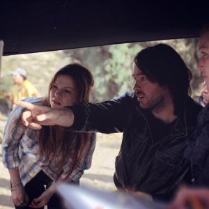 Amber Tamblyn and Gabriel Cowan on the set of 3 NIGHTS IN THE DESERT