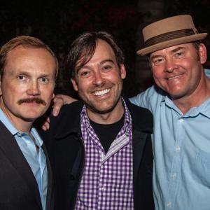 Pat Healy, Gabriel Cowan and David Koechner at the CHEAP THRILLS Los Angeles Premiere.