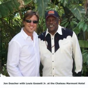 Actors Jon Doscher and Louis Gossett Jr at the Chateau Marmont Hollywood CA March 2009