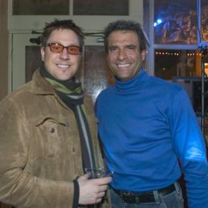Jon Doscher with Jerry Penacoli at the 2004 Sundance Film Festival.
