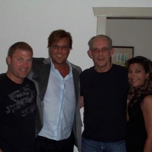 Kevin Leckner, Jon Doscher, Christopher Lloyd, and Fran Ganguzza at The Chateau Marmont Hollywood July 2007.