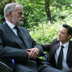 Mark Hampton and Richard Heffer in a scene from the short film A Walk in the Woods 2013