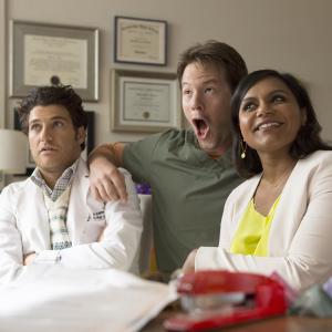 Still of Ike Barinholtz Adam Pally and Mindy Kaling in The Mindy Project 2012