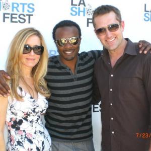 Walking the red carpet at the LA Shorts Fest for Love is all you need? with Antoine Williams and Sheri Levy