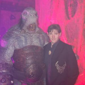 Actor Derek Maki with WINK at the Hellboy II The Golden Army DVD premiere in Los AngelesCA