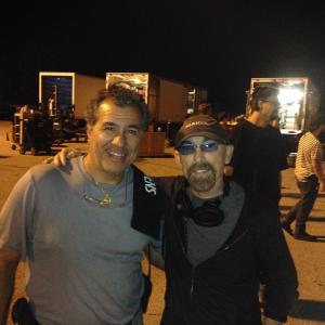 Peter Cordova with Director Jackie Earle Haley onThe Criminal Activities set.
