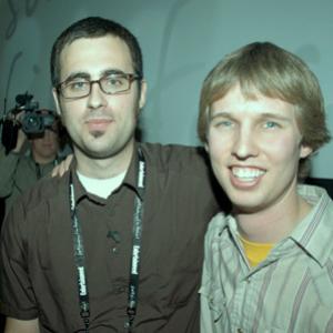 Jared Hess and Jon Heder at event of Napoleon Dynamite (2004)