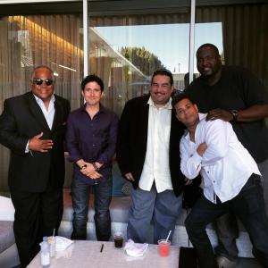 Great meeting with Frank attorney Producer writer and director Erick Crespo Film Producer Felix Cordova Quentin Aaron actor  The Blinde side and Raffles Van Exel Producer contundentes 7LivesProduc