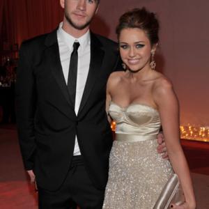 Miley Cyrus and Liam Hemsworth at event of The 82nd Annual Academy Awards 2010