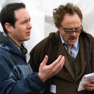 On set of The Good Guys with Bradley Whitford.