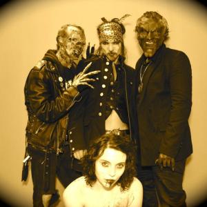 Eric  Zombie Troop from Conooga 2012 stage show pictured with lr Dillon Bales Jesse James Shorter and daughter Destiny Surreal aka Surrealia
