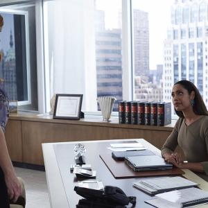 Still of Gina Torres and Sarah Rafferty in Suits 2011