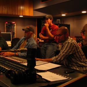 Recording the soundtrack to Lost Crossing at Capital Records with composer Kevin Riepl