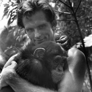 Tarzan Ron Ely with his chimp Cheetah