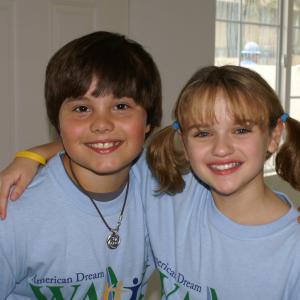 Zach with Joey King at the 2010 Habitat for Humanity walk.