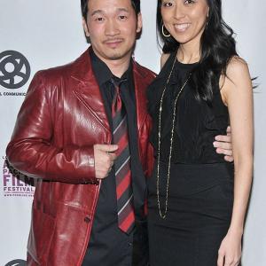Eddie Mui and Shireen Mui - at the Los Angeles premiere of 