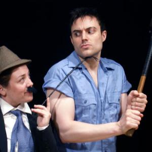 Matt W Cody as Rod in RABBIT HOLE ENSEMBLEs production of BIG THICK ROD in New York Pictured at left is Emily Hartford