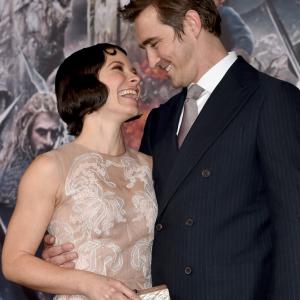 Lee Pace and Evangeline Lilly at event of Hobitas Penkiu armiju musis 2014
