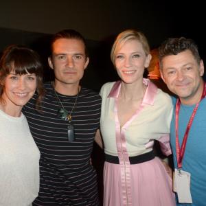 Cate Blanchett Orlando Bloom Andy Serkis and Evangeline Lilly at event of Hobitas Penkiu armiju musis 2014