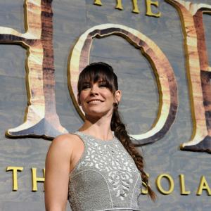 Evangeline Lilly at event of Hobitas Smogo dykyne 2013