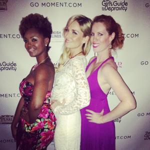 Audia Tulloch, Christina Collard and Adrienne McQueen at the Girls Guide to Depravity Premiere Party Season 2 for Cinemax