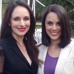 Madeleine Stowe and Tessa Munro on the set of Revenge  March 2014