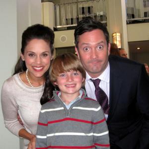 Tessa Munro Shane Roney and Thomas Lennon on the set of ABCs comedy Dont Trust the B in Apartment 23 October 2011