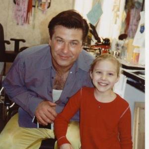 Brittany Oaks and Alec Baldwin on set of The Cat in the Hat