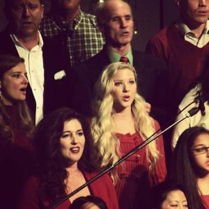 Singing with church choir