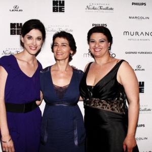Cherien Dabis Hiam Abbass and Nisreen Faour attend the international premiere of Amreeka at the 2009 Cannes Film Festival
