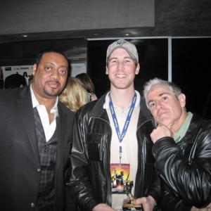 Justin Lutsky, Cedric Yarbrough and Carlos Alazraqui at the LA Comedy Shorts Fest 2010 awards ceremony.