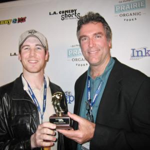 Justin Lutsky and Clint Carmichael at the LA Comedy Shorts Fest 2010 awards ceremony.