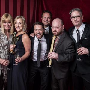 Canadian Screen Awards 2014 Teza Lawrence, Sheri Elwood, Jason Priestley, Mike Souther, Dennis Heaton, Matt MacLennan
