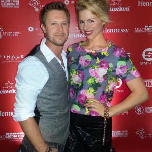 KajErik Eriksen and Ali Liebert at the 2014 Lighthouse Pictures party Part of the Vancouver international film Festival