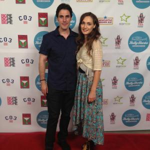 Josh Mann and Hannah Levien at the Dystopia premiere at Hollyshorts Film Festival
